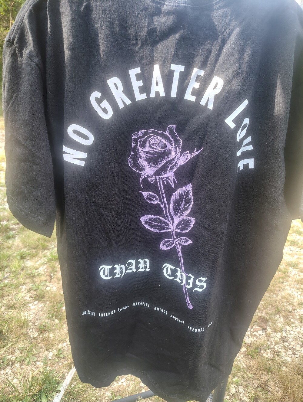 No Greater Love Black Graphic Wall Art Tee Poster